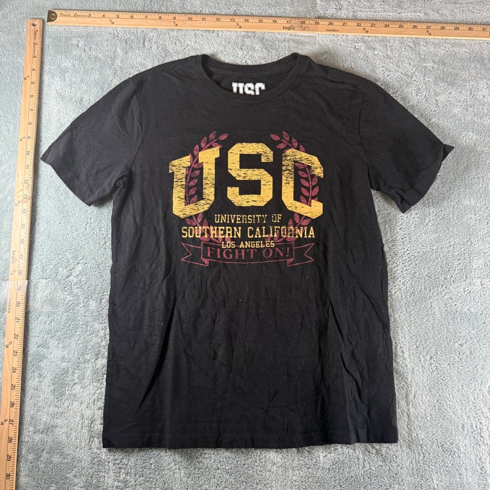 USC Trojans University of Southern California Fight On Black Graphic T-Shirt XXL